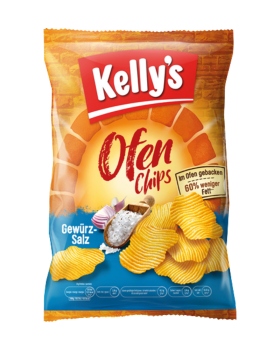564110 Kellys Ofen Chips Gewuerz ­Salz, 125g
